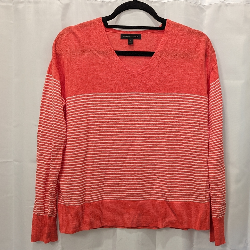 Banana Republic Pink Linen Blend Sweater | M